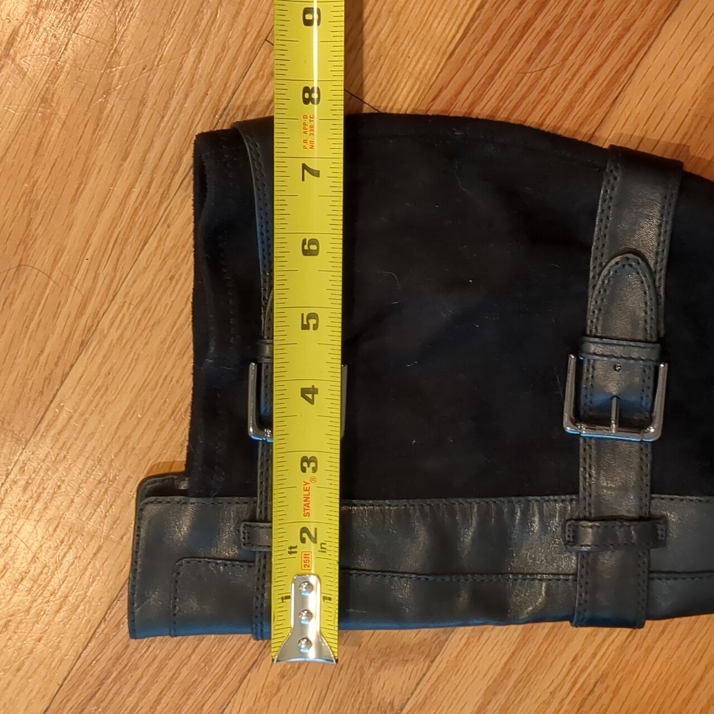 Cole Haan Nike Air Avalon Tall Leather Black Riding boots 3 buckles 9.5M - Picture 12 of 15